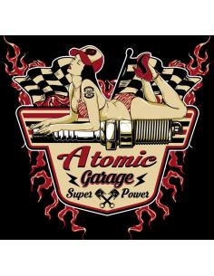 Acquista Maglietta Nera Atomic Garage Di Motorclothing a prezzo scontato 2