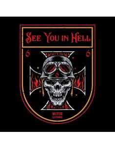 Acquista Maglietta See You In Hell Di Motorclothing a prezzo scontato 2