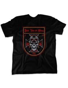 Acquista Maglietta See You In Hell Di Motorclothing a prezzo scontato