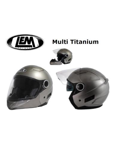 MATTE MULTI-TITÂNIO CAPACETE CONVERSÍVEL DE LEM