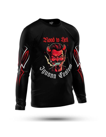 Acquista Maglietta Road To Hell da Uomo Nera in offerta