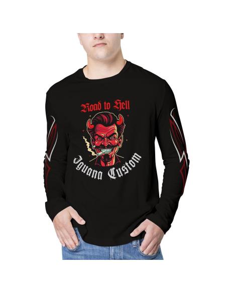 Acquista Maglietta Road To Hell da Uomo Nera in offerta