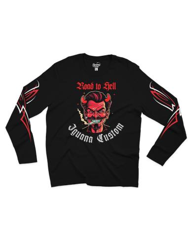 Acquista Maglietta Road To Hell da Uomo Nera in offerta
