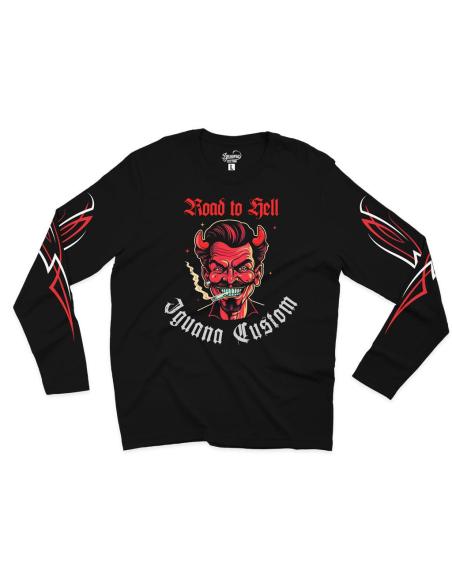 Acquista Maglietta Road To Hell da Uomo Nera in offerta