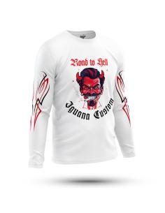 Acquista T-shirt Road To Hell Uomo Bianca a prezzo scontato