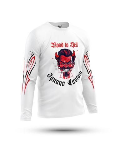 Comprar Camiseta Road To Hell Masculina Blanca a precio de oferta