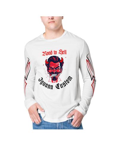 Comprar Camiseta Road To Hell Masculina Blanca a precio de oferta