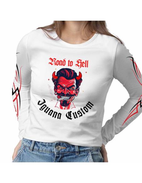 Comprar Camiseta Road To Hell Femenina Blanca a precio de oferta