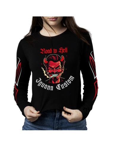 Comprar Camiseta Road To Hell Femenina Negra a precio de oferta