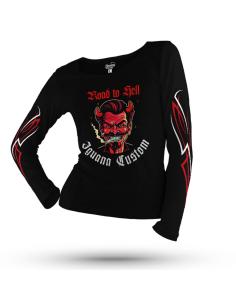 Comprar Camiseta Road To Hell Femenina Negra a precio de oferta