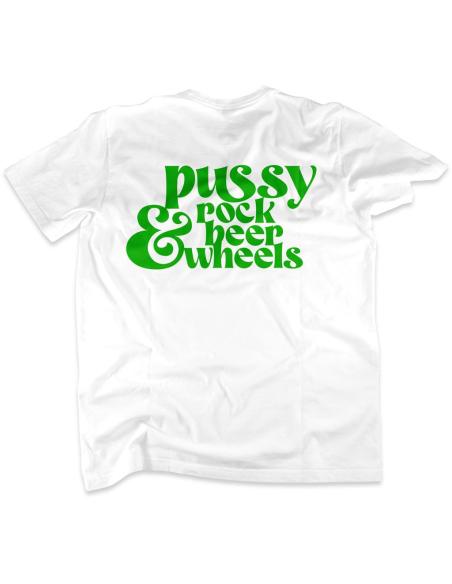 Acquista la T-shirt Pussy Rock Beer And Wheels di Veneno a prezzo speciale