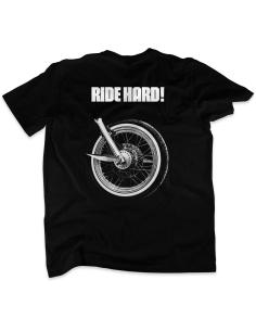 Acquista la T-shirt Ride Hard Nera di Veneno a prezzo scontato