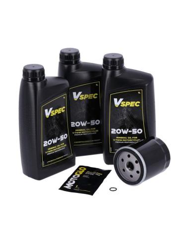 Comprar Kit Cambio Aceite 3L 20W 50 Mineral Mcs Con Filtro Negro a precio de oferta