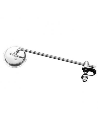 MIRROR WITH CLAMP "ROUND" ADJUSTABLE 75MM LONG STEM