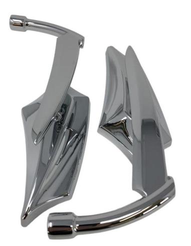MIRRORS SET "RAZOR" ABS CHROMED 2 PCS