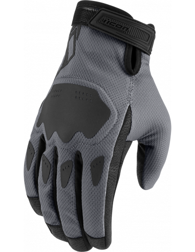 GUANTES ICON HOOLIGAN CE VENTILATED GRISES