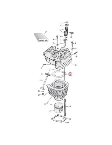 Comprar Junta De Culata James De Grafito .05" Para Motores Harley Davidson - Compatible Con Modelos 84-99 B.T. Y 88-22 Xl1200 a 