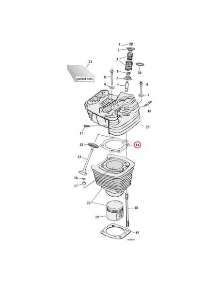 Comprar Junta De Culata James De Grafito .05" Para Motores Harley Davidson - Compatible Con Modelos 84-99 B.T. Y 88-22 Xl1200 a 