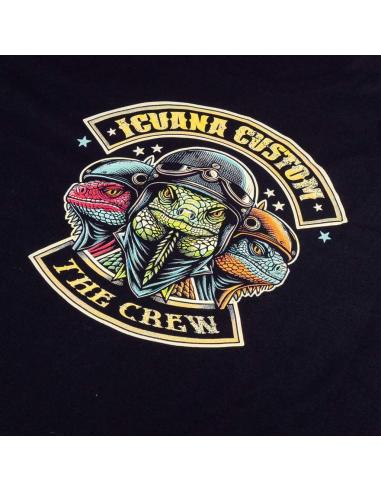 T-SHIRT HOMME IGUANA CUSTOM THE CREW NOIR