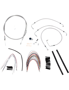 Comprar Kit De Cables Burly Touring 08-13 Cuelgamonos Manillares De 14" - Acero Inoxidable Trenzado a precio de oferta 2