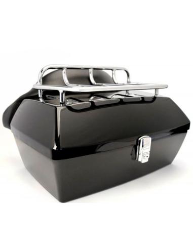 HARD TOP TRUNK TOURING TRUNK BLACK GLOSSY COMPLETE - AVEC DÉFAUTS DE PEINTURE - PARFAITES POUR PERSONNALISER