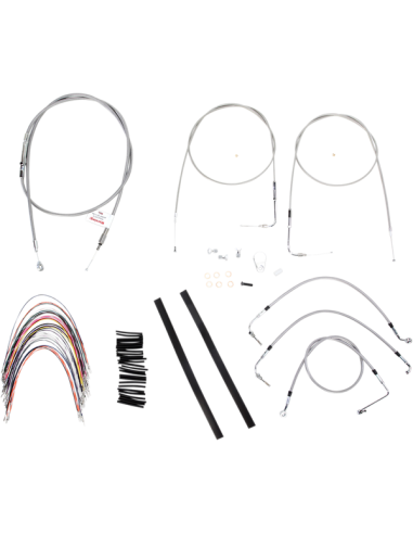 Comprar Kit De Cables Burly Cuelgamonos Para Manillares De 14" - Acero Inoxidable Trenzado a precio de oferta