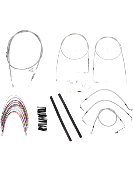 Comprar Kit De Cables Burly Cuelgamonos Para Manillares De 14" - Acero Inoxidable Trenzado a precio de oferta
