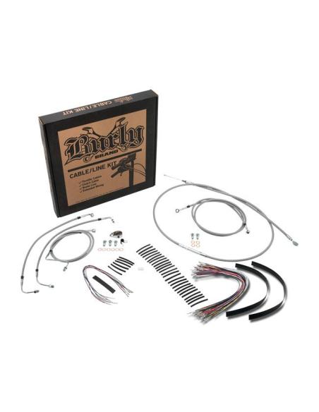 Comprar Kit De Cables Burly Cuelgamonos Para Manillares De 14" - Acero Inoxidable Trenzado a precio de oferta