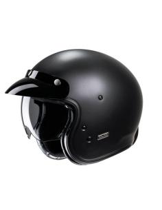 HJC V31 PRETO MATE: CAPACETE JET RETRÔ COM TECNOLOGIA MODERNA E ESTILO VINTAGE 2