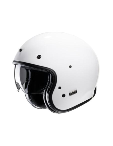 HJC V31 GLOSS WHITE: RETRO JET HELMET WITH MODERN TECHNOLOGY AND VINTAGE STYLE