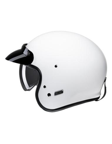HJC V31 BLANC BRILLANT: CASQUE JET RÉTRO AVEC TECHNOLOGIE MODERNE ET STYLE VINTAGE