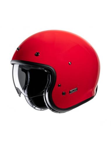 HJC V31 DEEP RED: RETRO JET HELMET WITH MODERN TECHNOLOGY AND VINTAGE STYLE