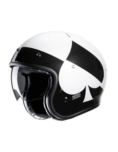Acquista Hjc V31 Kuz Mc5 Bianco Nero: Casco Jet Retrò Con Tecnologia Moderna E Stile Vintage a prezzo promozionale