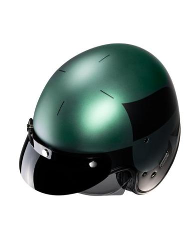 Comprar Hjc V31 Kuz Mc4Sf Verde: Casco Jet Retro Con Tecnología Moderna Y Estilo Vintage a precio de oferta