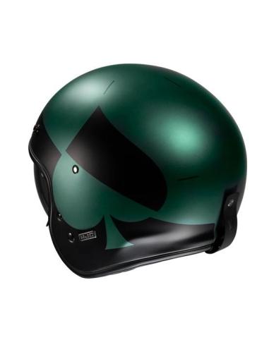 Comprar Hjc V31 Kuz Mc4Sf Verde: Casco Jet Retro Con Tecnología Moderna Y Estilo Vintage a precio de oferta