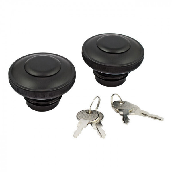 SET "BLACK" GASCAPS WITH LOCK HD 83-95