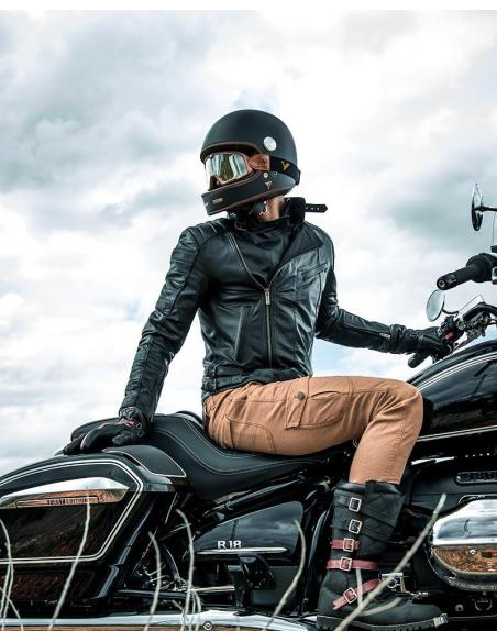 Acquista Giacca Kings Man in Pelle per Moto con Protezioni Livello 2 a Prezzo Scontato