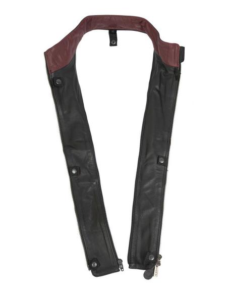 VESTE KINGS MAN EN CUIR POUR MOTO AVEC PROTECTIONS NIVEAU 2