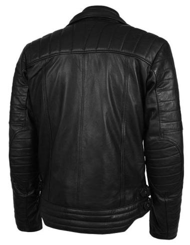 VESTE KINGS MAN EN CUIR POUR MOTO AVEC PROTECTIONS NIVEAU 2