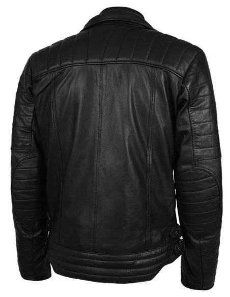 VESTE KINGS MAN EN CUIR POUR MOTO AVEC PROTECTIONS NIVEAU 2