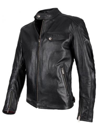 BROOKLYN MAN LEATHER JACKET WITH RETRO STYLE AND LEVEL 2 PROTECTIONS
