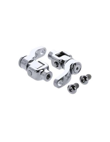 Comprar Kit De Montaje Ajustable 360° Para Estibos De Pasajero M8 Softail - Cromado a precio de oferta