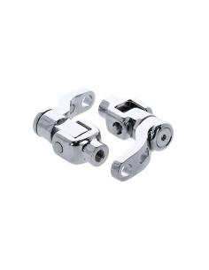 Kit De Montagem Para Pedal De Passageiro M8 Softail, Ajustável 360° - Cromado