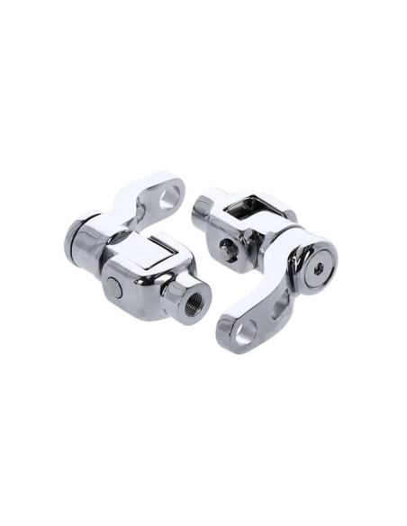 Comprar Kit De Montaje Ajustable 360° Para Estibos De Pasajero M8 Softail - Cromado a precio de oferta