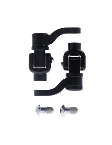 KIT DE MONTAGEM PARA PEDAL DE PASSAGEIRO M8 SOFTAIL, AJUSTÁVEL 360° - PRETO