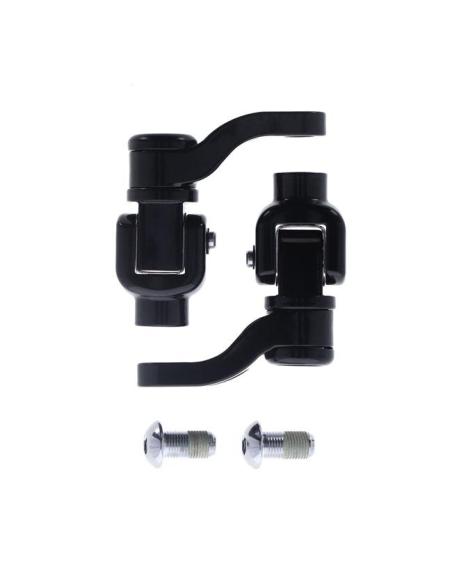 KIT DE MONTAGEM PARA PEDAL DE PASSAGEIRO M8 SOFTAIL, AJUSTÁVEL 360° - PRETO