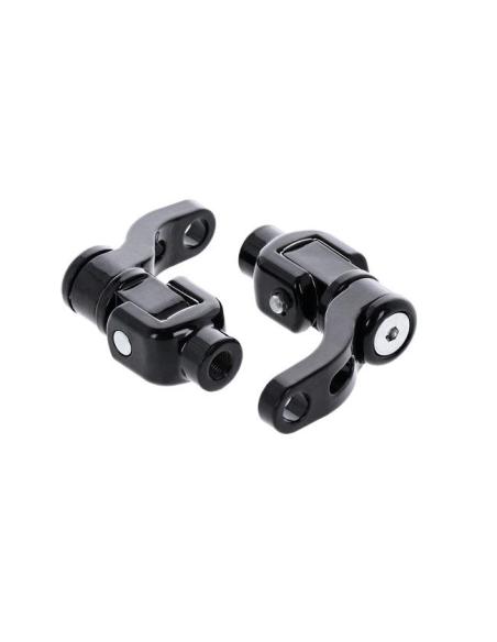 M8 SOFTAIL PASSENGER FOOTPEG MOUNT KIT, 360° ADJUSTABLE - BLACK
