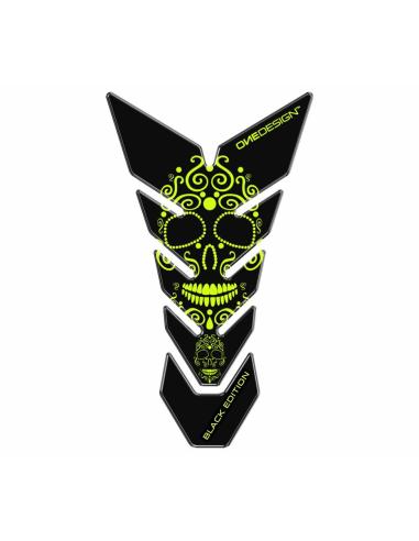 PROTETOR DE TANQUE DE RESINA AMARELO DE CRÂNIO CATRINA
