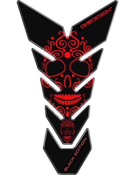 CATRINA SKULL RED RESIN TANK PROTECTOR