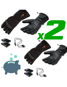 DUE PAIA DI GUANTI RISCALDATI SIKU